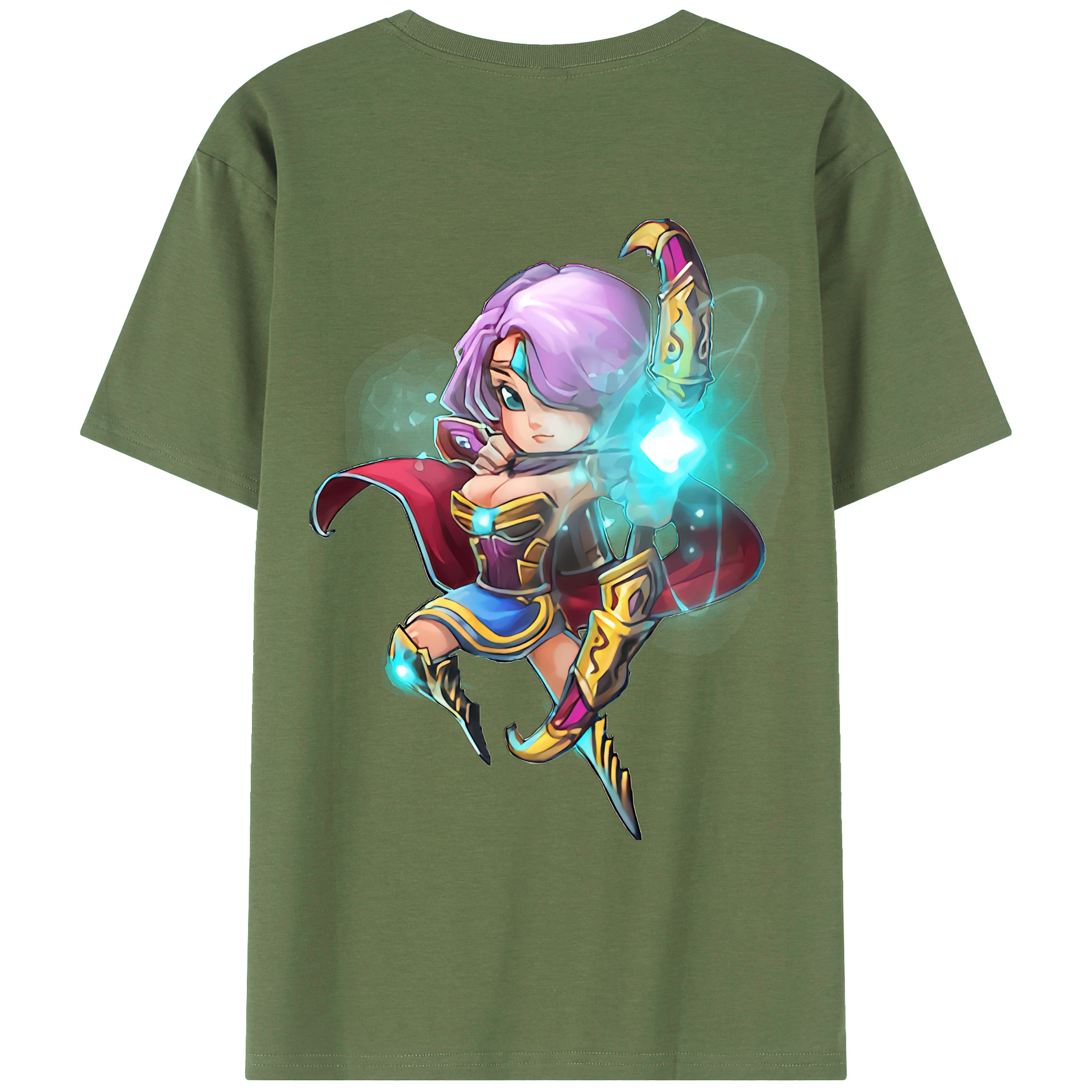 （画像用） リーグ・オブ・レジェンド League of Legends LOL 綿100％ メンズ半袖Tシャツ（バックプリント） 通気性